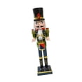 thumbnail image 4 of KLKCMS Christmas Decoration Countertop Party Handmade Wood Nutcracker Figure Green Clothes, 4 of 9