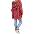 thumbnail image 3 of EGNMCR Cardigans pour Femmes, Pulls pour Femmes Mode Ample Grande Taille Couleur Capuche Manches Longues Hauts Chandail Femmes, 3 of 8