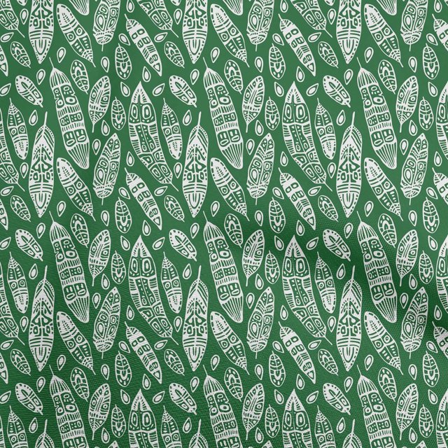 oneOone Polyester Spandex Green Fabric African Sewing Material Print Fabric By The Yard 56 Inch Wide