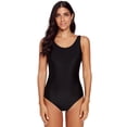 thumbnail image 1 of Maillot une Pièce pour Femmes Bleu Marine/noir à Dos Croisé, 1 of 5