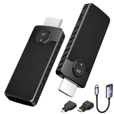CHOCHI Wireless HDMI Transmitter and Receiver Kit, HDMI Adapter for 1080P Wireless Presentation Devices, Plug&Play, Suitable for laptop/camera/cable box/PS5/cell phone to monitor/projector/HDTV
