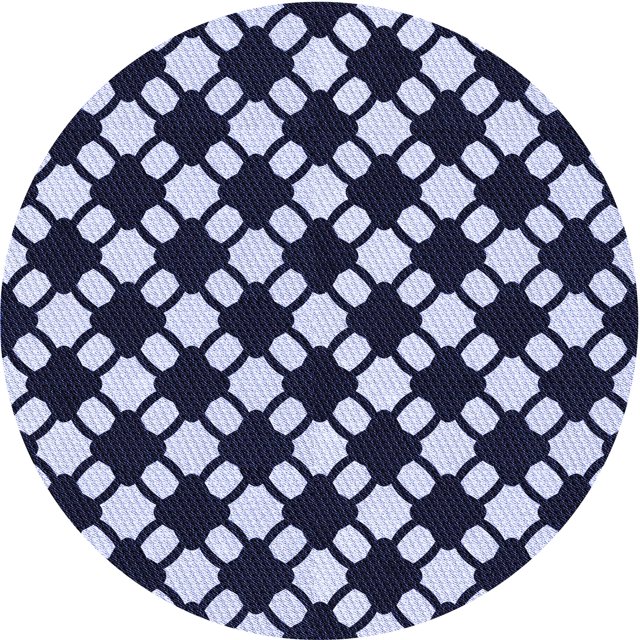Ahgly Company Tapis Rond Lavable en Machine Intérieur Transitionnel Bleu Nuit, 7 Pieds Rond