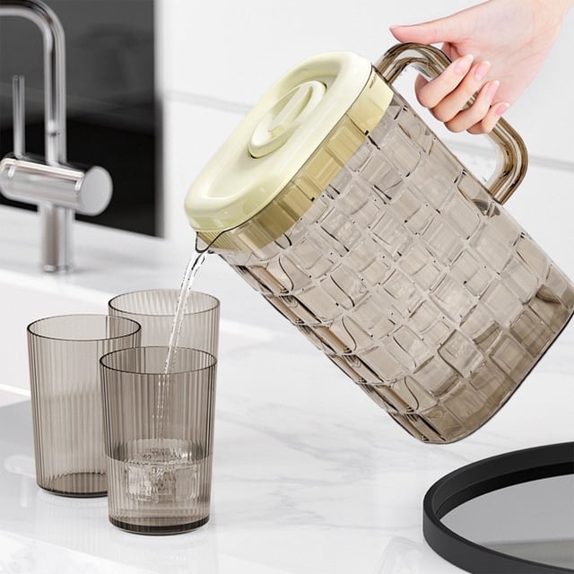 4 Pcs Pichet d'Eau pour Réfrigérateur Contenant de Boisson pour Réfrigérateur Cruches de Boisson pour Fêtes Distributeur de Boissons pour Réfrigérateur Contenant d'Eau dans le Frigo Grand Distributeur de Boisson 2 L