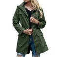 thumbnail image 1 of DTBPRQ Manteau de Pluie pour Femmes Long Imperméable avec Capuchon Coupe-Vent Léger d'Extérieur Manteau de Pluie Imperméable pour Ski de Plein Air, 1 of 8