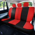 thumbnail image 2 of FH Group Light & Breezy Flat Cloth Car Seat Cover Set For Car Truck SUV Van Red - Rear, 2 of 5