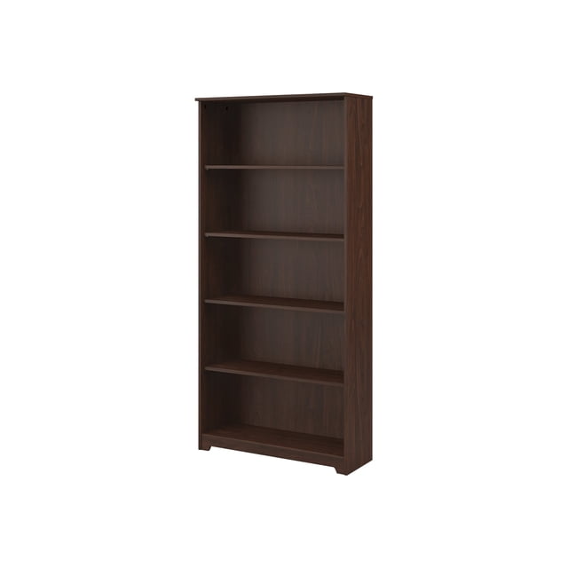 Bush Furniture Cabot Bibliothèque Haute à 5 Tablettes en Noyer Moderne