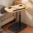 thumbnail image 3 of ZYNERY Table d'Appoint en Bois en Forme de C 30x45x45-80 cm, Hauteur Réglable avec Rotation à 360°, Petite Table à Café/collations pour Sofa/lit (Bois), 3 of 7