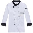 thumbnail image 3 of Men's Catering Chef Workwear Long Sleeve Cardigan Shirt Kitchen Outfit Comfortable Durable Top for Cooking, 3 of 3