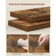 thumbnail image 5 of VASAGLE Corner Shelf, 5-Tier Floating Wall Shelf with Zigzag Design, Bookshelf, Rustic Brown, 5 of 5