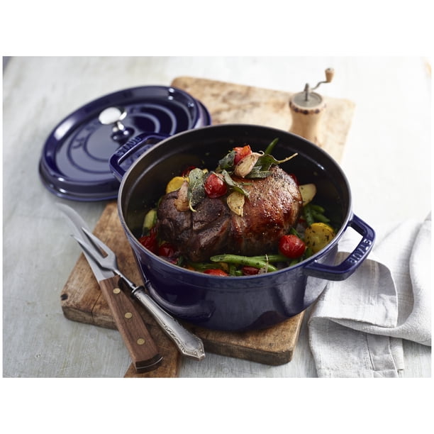 STAUB La Cocotte ラウンド　ダークブルー　30㎝ STAUB La Cocotte 3.7 L Cast Iron Round Cocotte, Dark-Blue - Walmart.ca