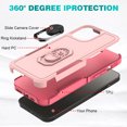 thumbnail image 5 of [PST] iPhone 15 Pro Max Ring Case, Dual Layers Heavy Duty Magnetic Hard Kickstand Case with Ring Stand, 5 of 5
