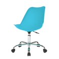 thumbnail image 5 of Pemberly Row Teal Blue Office Chair with Pneumatic Chrome Base, 5 of 5