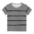 thumbnail image 1 of Yuyuzo T-Shirts pour Garçons et Filles, Manches Courtes, Col Rond, Rayé, Mignon, Été, 1 of 5