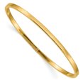 thumbnail image 1 of 14k Yellow Gold 3mm Square Tube Slip On Bangle Bracelet, 1 of 6