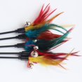 thumbnail image 4 of 2PCS Pet Teaser Toy Fake Feather Bell Decor Cat Teaser Toy Cat Teaser Wand, 4 of 10