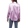 thumbnail image 2 of Innerwin Hauts Col à Revers Chemises pour Femmes Travail Boutonné Blouse à Simple Boutonnage Violet G, 2 of 3