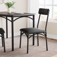 thumbnail image 3 of Twister.CK Dining Table Set with 4 Soft Cushioned Chairs, 5-Piece Kitchen Table & Chairs Set, for Kitchens, Dining Rooms, Apartments, Studios, Black, 3 of 9