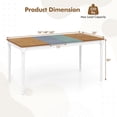 thumbnail image 3 of Gymax Extendable Dining Table Folding Kitchen Table for 4-8 People w/ Rubber Wood Legs, 3 of 10