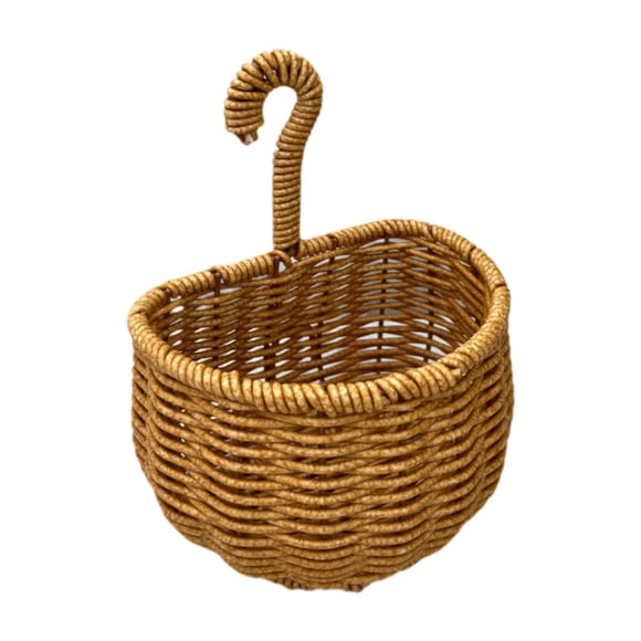 simhoa Woven Kitchen Storage Basket Fruits Vegetables Holder for Farmhouse Bathroom S Light Brown