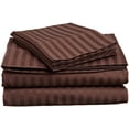 thumbnail image 1 of 1200 Thread Count 4 Piece Quality Sheet Set 27 Inch Deep Pocket 100% Egyptian Cotton Stripe Pattern, 1 of 4