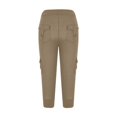thumbnail image 5 of Capri Pants for Women Plus Size Side Pockets Cargo Pants Elastic Drawstring Casual Cropped Pants, 5 of 5