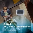 thumbnail image 3 of BLACK+DECKER 12,000 BTU Portable Air Conditioner, Window Kit Included, White, 3 of 8
