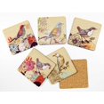 thumbnail image 2 of Inkdotpot Set of 6 Drink Coasters DecorativeNon,SlipCork Base4-inch Square PrintedCoastersEasy Clean- Birds, 2 of 8