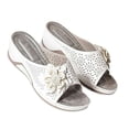 thumbnail image 2 of PU Leather Soft Footbed Orthopedic Arch-Support Sandals for Women Hollow Wedge, 2 of 2