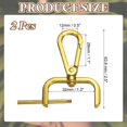 thumbnail image 2 of 1.3 Inch Swivel Clasp Hooks, 2 Pcs Detachable Snap Hook for Bag Strap Purse Lanyard DIY Craft Hardware, Bronze, 2 of 7
