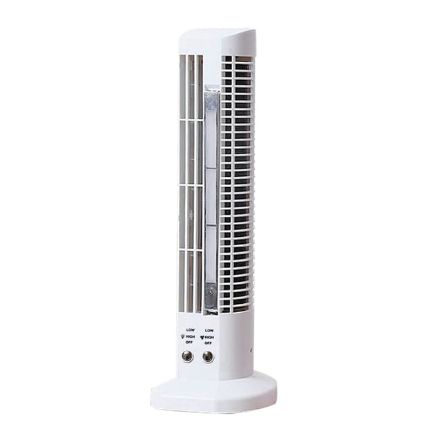 USB Tower Fan, Bladeless 3-Speed Quiet Fan with Night Light for Office & Home