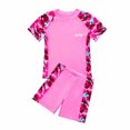 thumbnail image 1 of KYAIGUO 5-16T Kids Girls Sleeveless Ruffle Swimsuit Ruffle Bathing Suit Toddler 2-Piece Tankini Sets Swimwear, 1 of 9