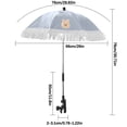 thumbnail image 3 of PRETXORVE Toddler Parasol Parasol With Clamp Adjustable Protection Clip For Sun Shade Trolley Beach Wheelchair Travel, 3 of 8