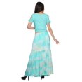 thumbnail image 4 of Moomaya Crop Top And Flared Skirt Set Printed Ethnic Rayon Dresses For Women, 4 of 6