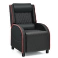 thumbnail image 1 of Giantex Massage Gaming Recliner Chair, PU Ergonomic Single Sofa w/Headrest, Lumbar Support, Racing Style, Reclining Home Theater Seating, Red, 1 of 8