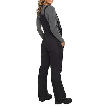 Women's Insulated Ski Bib Waterproof Snow Bibs Overalls Snow Winter Windproof Thick Thermal Ski Pants Snowboarding Pants