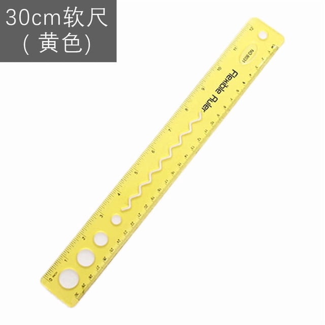 Lisbinx Flexible Ruler Rubber Plastic Ruler Bendables Ruler Shatterproof Straight Edge Ruler Soft Ruler for School Classroom Office Prizes Gift for Kids