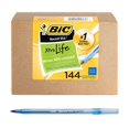 thumbnail image 1 of BIC Round Stic Xtra Life Ballpoint Pen, Medium Point (1.0mm), Blue, 144-Count, 1 of 7