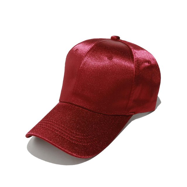 Wine Rich Satin Baseball Hat For Women Special Occasions In Deep Wine Red Free Size 22.8 Inch