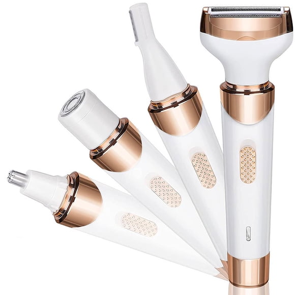 Women Electric Shaver 4 in 1 Ladies Shaver for Eyebrows Nose Face Legs Armpits Portable Bikini Trimmer Rechargeable Ladies Hair
