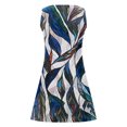 thumbnail image 4 of UPPADA Robes d'Été de Plage pour Femmes Vacances Sortie de Plage Robe Midi Boutonnée Sans Manches Bohème à Fleurs Robe d'Été Col en V Coupe Ample Robe Mes Commandes Passées Récemment Multicolore,m, 4 of 6