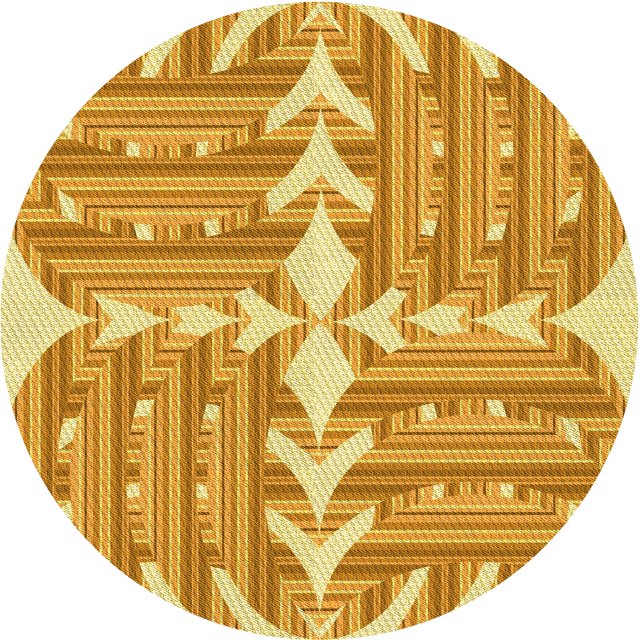 Ahgly Company Tapis Rond Lavable en Machine Intérieur Transitionnel Orange Néon, 4 Pieds Rond