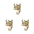 thumbnail image 1 of Wweixi Coat Hooks Easy To Install And Wide Application For Added In Daily Life Gold (rhino) 3Set, 1 of 6