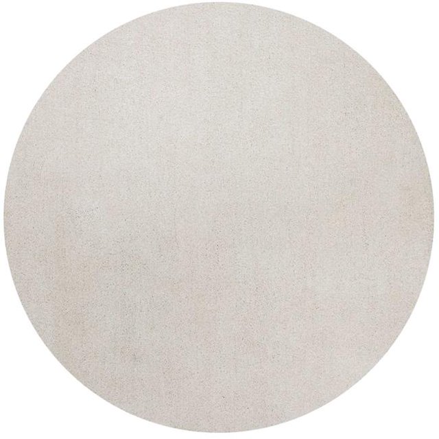 HomeRoots 352628 6 ft. Round Polyester Ivory Area Rug