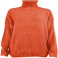 thumbnail image 3 of MesaSe Tunique à Long Col Roulé Surdimensionnée pour Femmes Chandail à Manches Chauve-Souris en Tricot, 3 of 6
