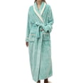 thumbnail image 2 of Gift TIMIFIS Mens Womens Robe Soft Plush Fleece Hooded Bathrobe, Full Length Long Warm Lounge Robe Spa Bath Robe with Hood pring/Summer, 2 of 6