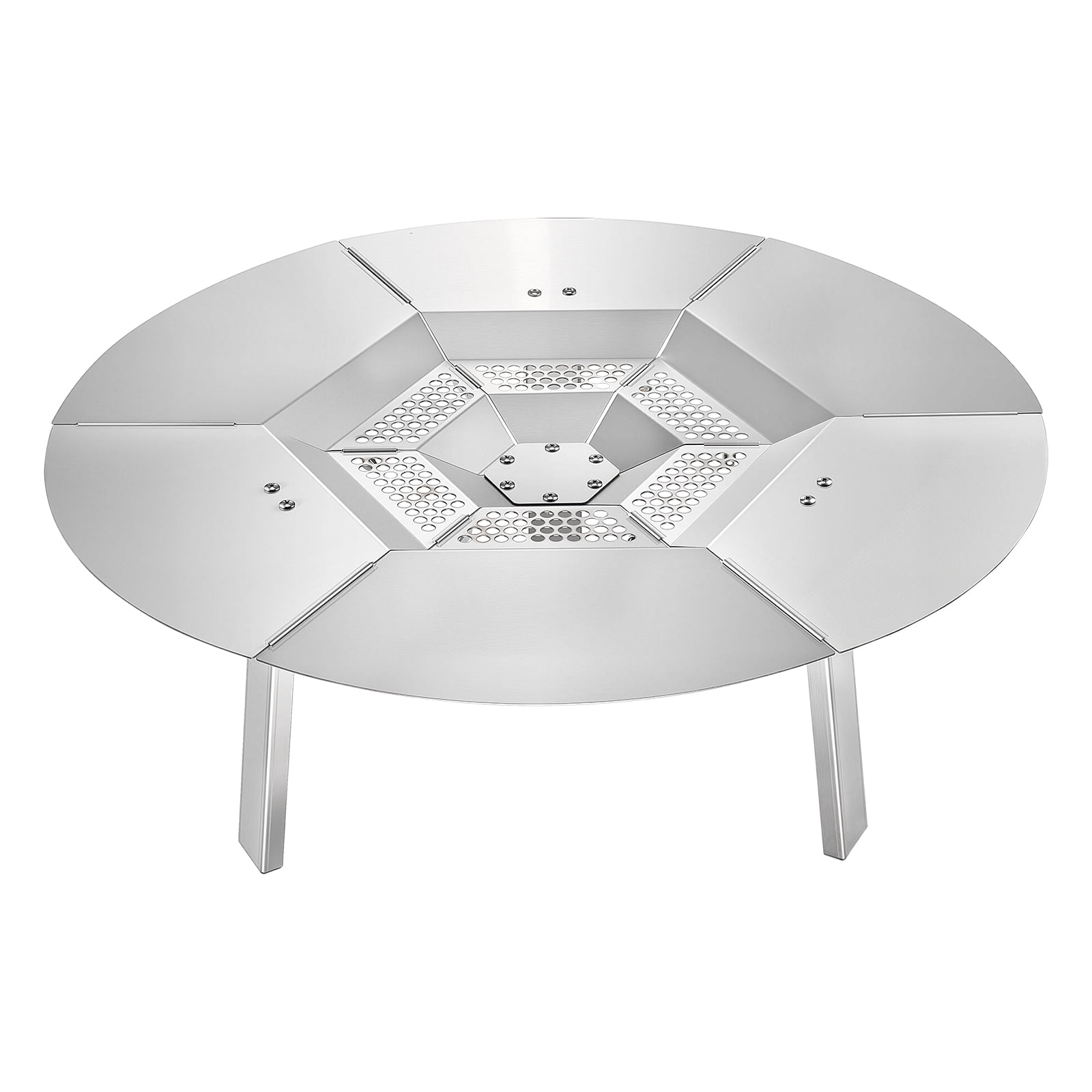 VEVOR Fire Pit Heat Deflector for Solo Stove Yukon 25 in Bonfire Stainless Steel