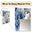 thumbnail image 3 of Designart "Victorian Coastal Tranquility Classic Pattern I" Floral Wall Mirror, Printed Blue Wall Mirror, Traditional Bathroom Wall Mirror, Decorative Floral Mirror - 30x40 Inch, 3 of 5