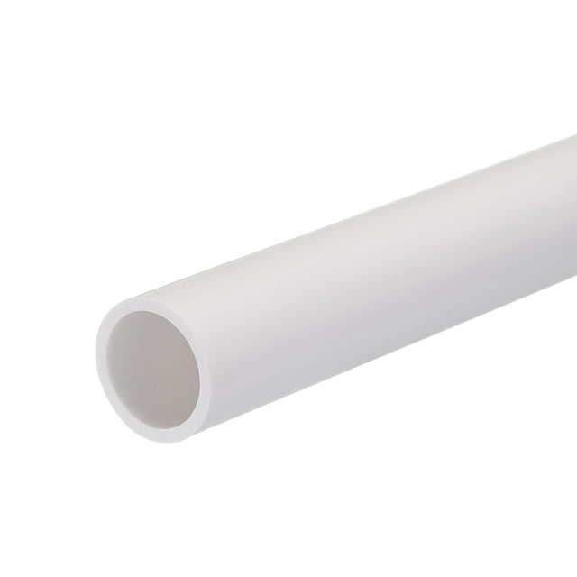 Unique Bargains PVC Rigid Round Pipe 16mm ID 20mm OD 20cm/8' Length White High Impact for Water Pipe, Crafts, Cable Sleeves