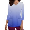 thumbnail image 1 of Funicet Hauts pour Femmes, Vêtements pour Femmes, Nouvelle Mode T-Shirt Décontracté Col en V Imprimé Col Rond Manches 3/4 Vêtements d'Allaitement Haut, Hauts Manches 3/4 pour Femmes, Hauts Décontractés pour Femmes, 1 of 5