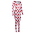 thumbnail image 3 of Womens One Piece Sleepwear Cartoons Print Pajamas Jumpsuit Rompers, 3 of 4